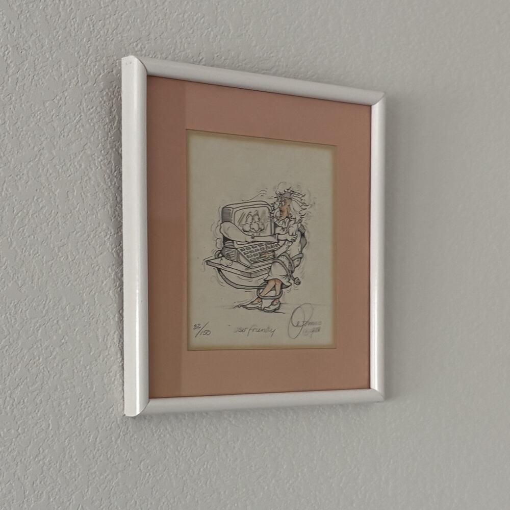 80s Tech Humor Art John DeAmicis Signed Limited Edition Print 32/150 - Picture 3 of 10
